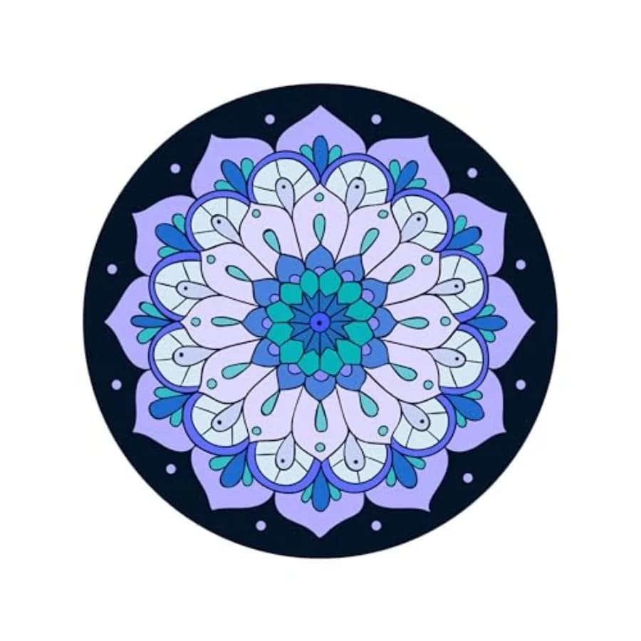 Tappetino Grande per Meditazione Antiscivolo, Tappetino Yoga Rotondo in Gomma Naturale con Superficie Scamosciata, Perfetto per Meditare e Fare Stretching