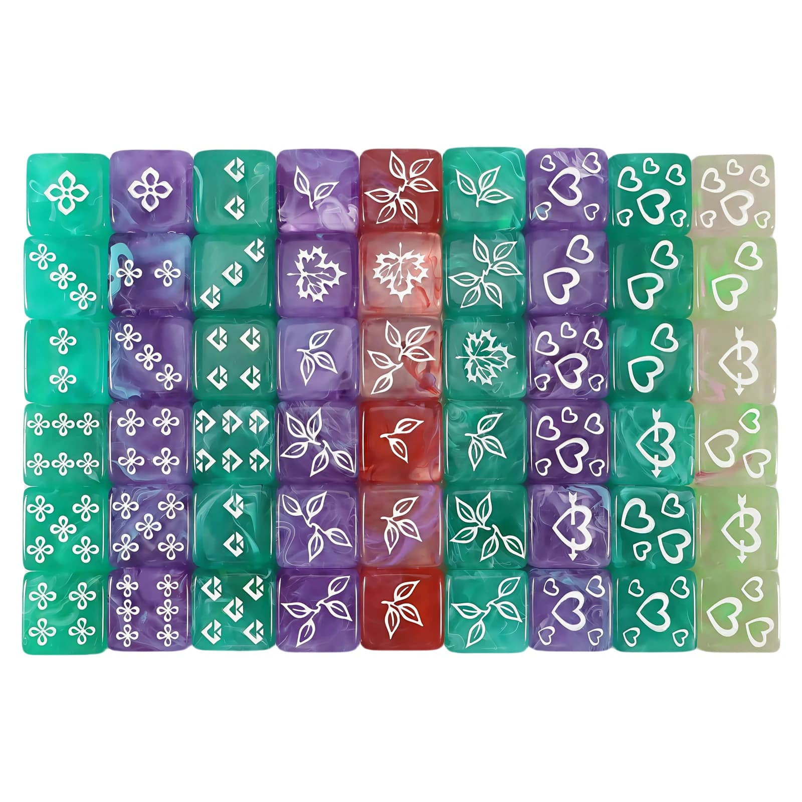 Dadi da 16 mm 10 pezzi D6 Disegni divertenti Dadi per giochi da tavolo Intrattenimento Giochi di raccolta di feste