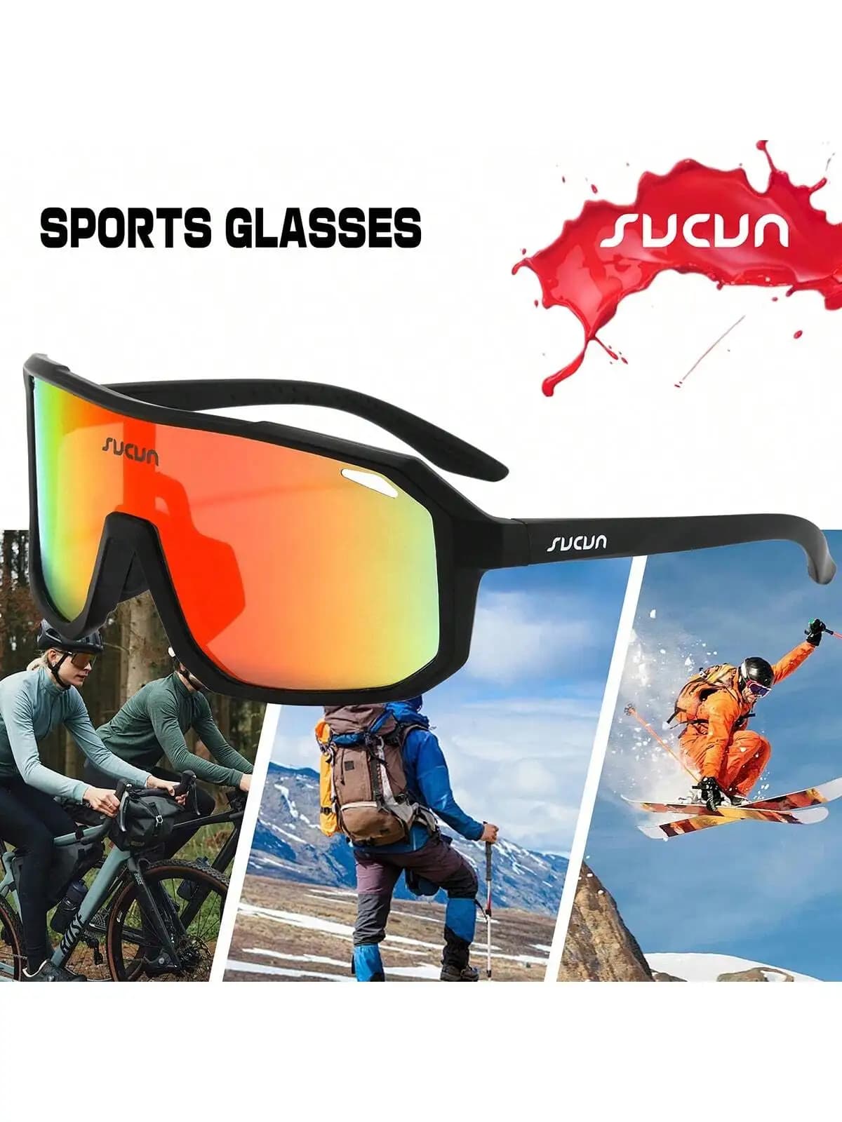 Occhiali da ciclismo per uomo e donna, occhiali da guida per bici da strada MTB, occhiali sportivi da corsa per esterni, occhiali da escursionismo UV400