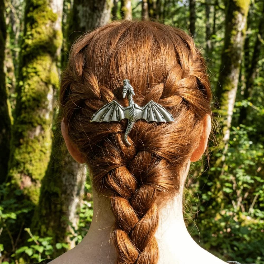 Vintage Viking Dragon Hairpin Elegant Personalized Flying Dragon Hair Clip Hair Accessory Unique Retro Spring Clip Women