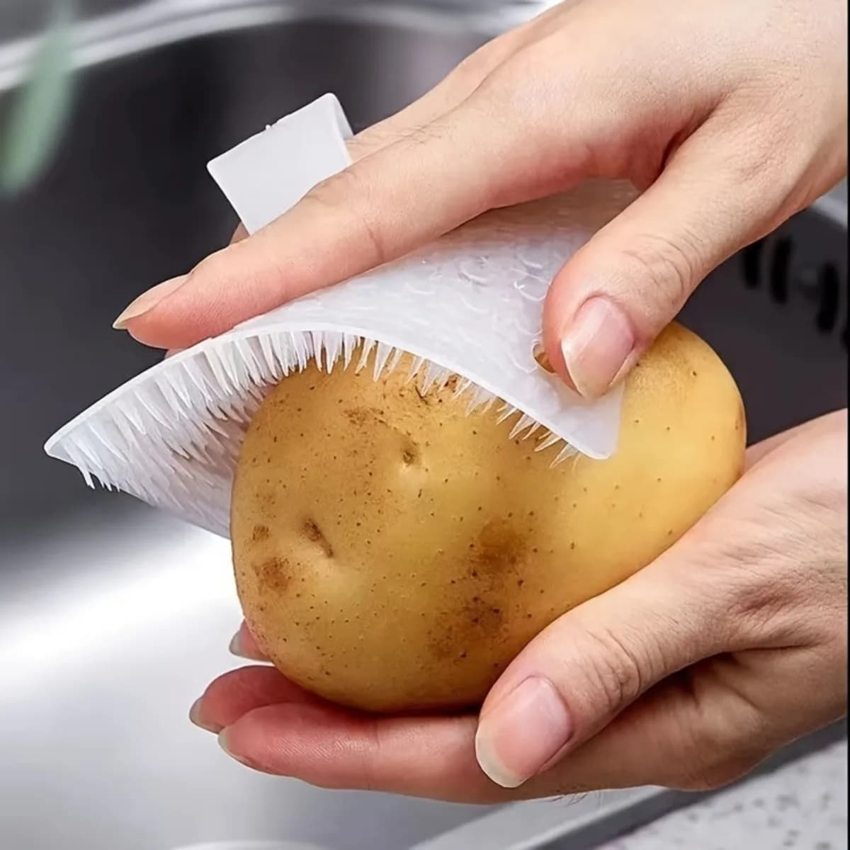 Spazzola Multiuso Flessibile per Frutta e Verdura, Strumento Morbido per la Pulizia di Cetrioli e Prodotti Freschi