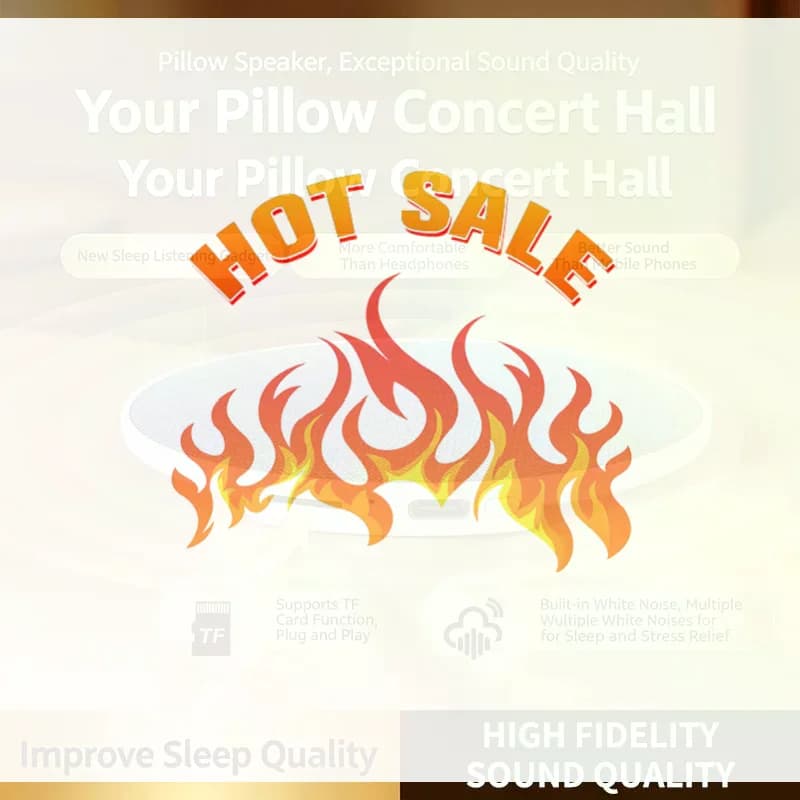 Under Pillow Sleep Speaker Ultra Slim HiFi Noise Reduction Bone Conduction Sound Machine For Deep Sleep Relaxation 2026 New