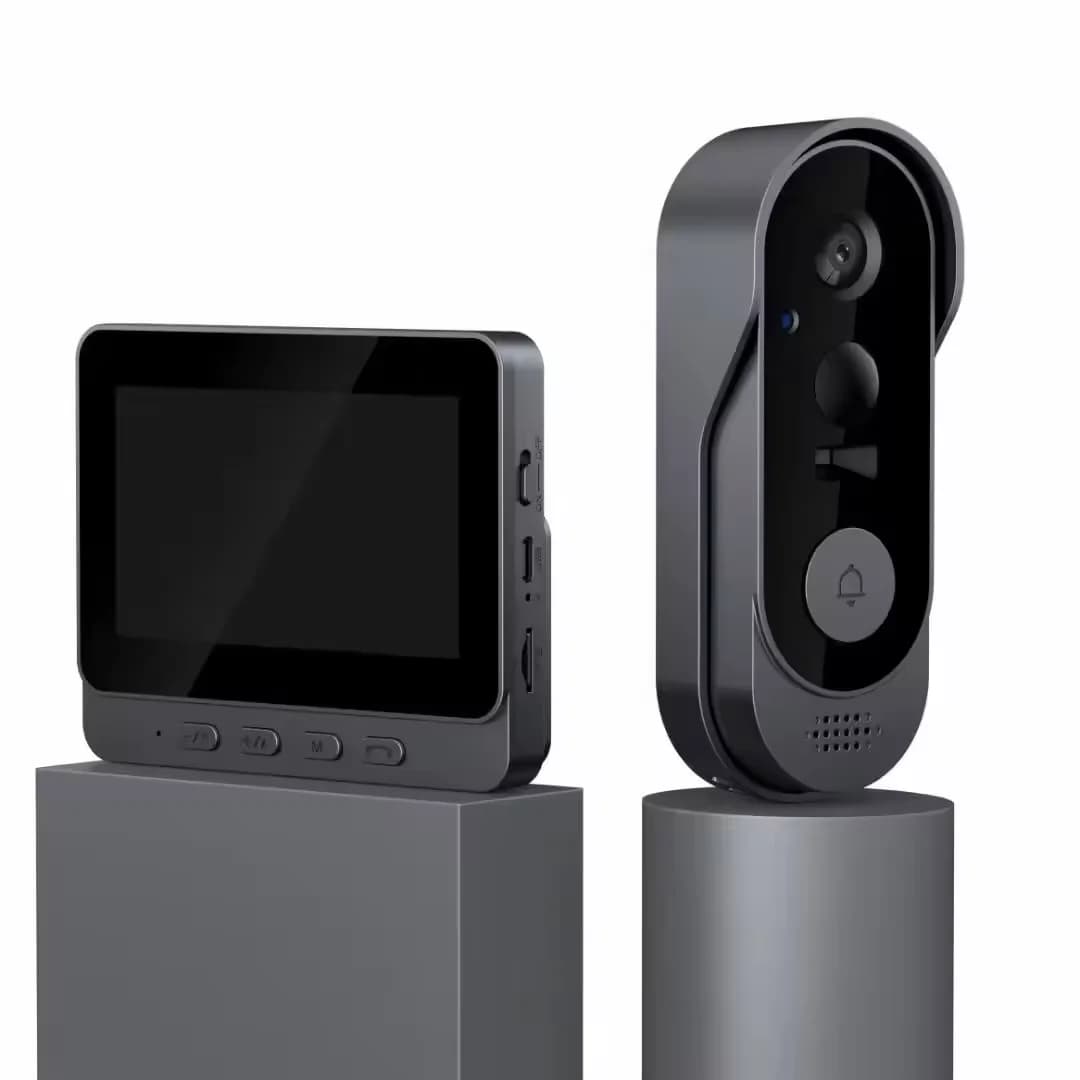 Campanello con Telecamera WIFI 1080P, Videocitofono HD, Campanello Wireless da Esterno Impermeabile, Protezione di Sicurezza, Visione Notturna IR, Casa Intelligente