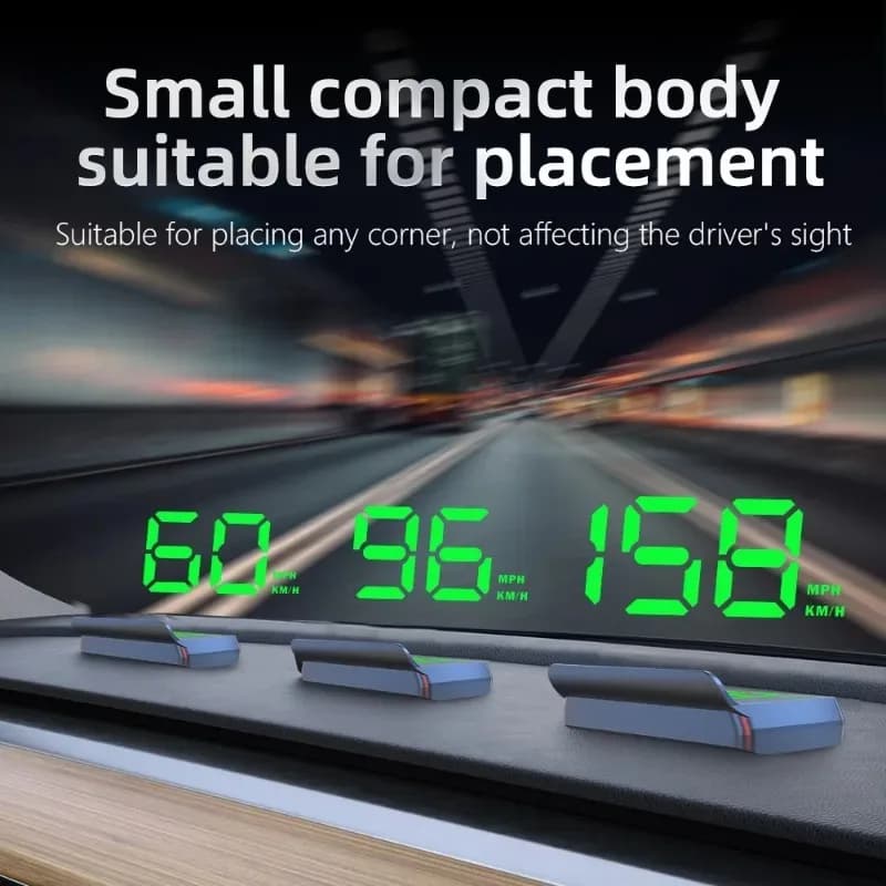 Display Head-Up GPS per Auto, Proiettore HUD, Display Digitale per Tutti i Tachimetri Auto, Accessori KMH/MPH