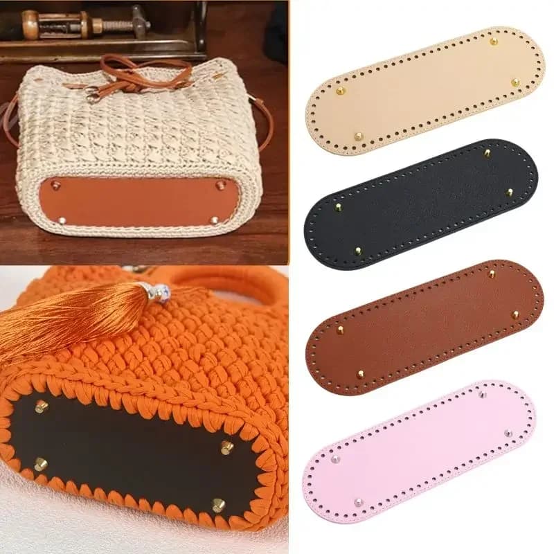 Borsa base fatta a mano in pelle PU fondo borsa fai da te uncinetto portafoglio da donna borsa uncinetto accessori borsa parti