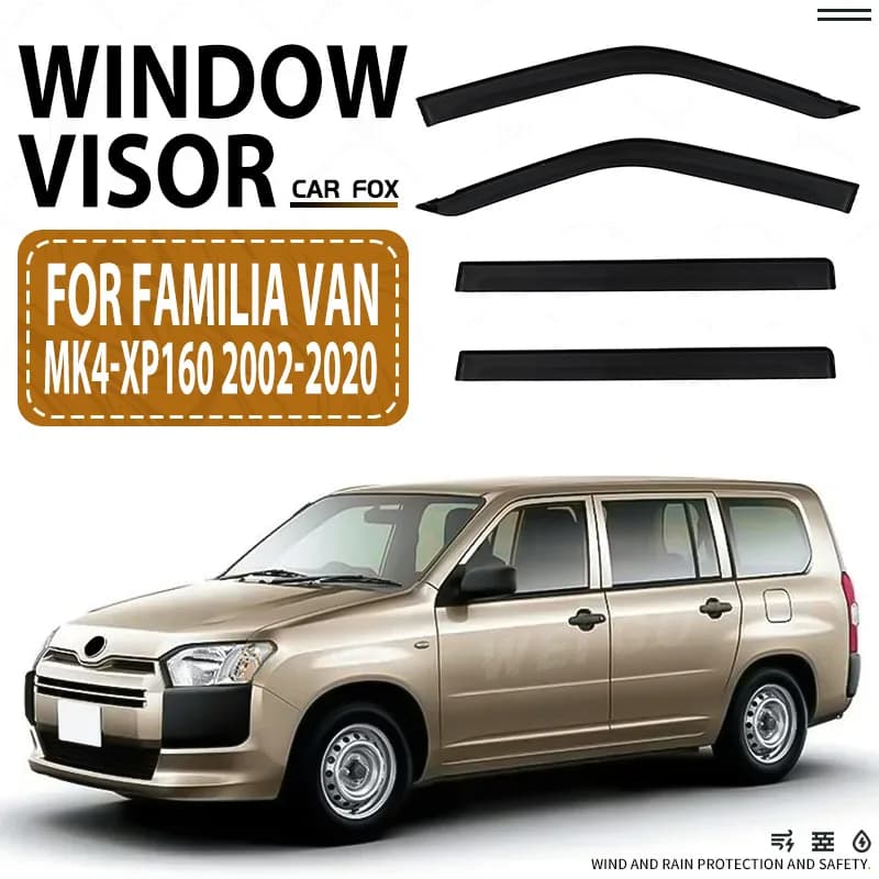 Per Mazda Familia Van 2002-2020: Deflettori Parasole per Finestrini Auto, Protezione Antipioggia e Antivento, Accessori Auto