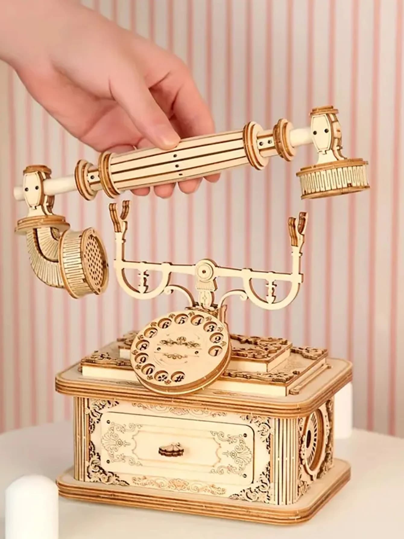 Puzzle 3D in legno per adulti Kit modello da tavolo per telefono Decorazione domestica Regalo di Natale
