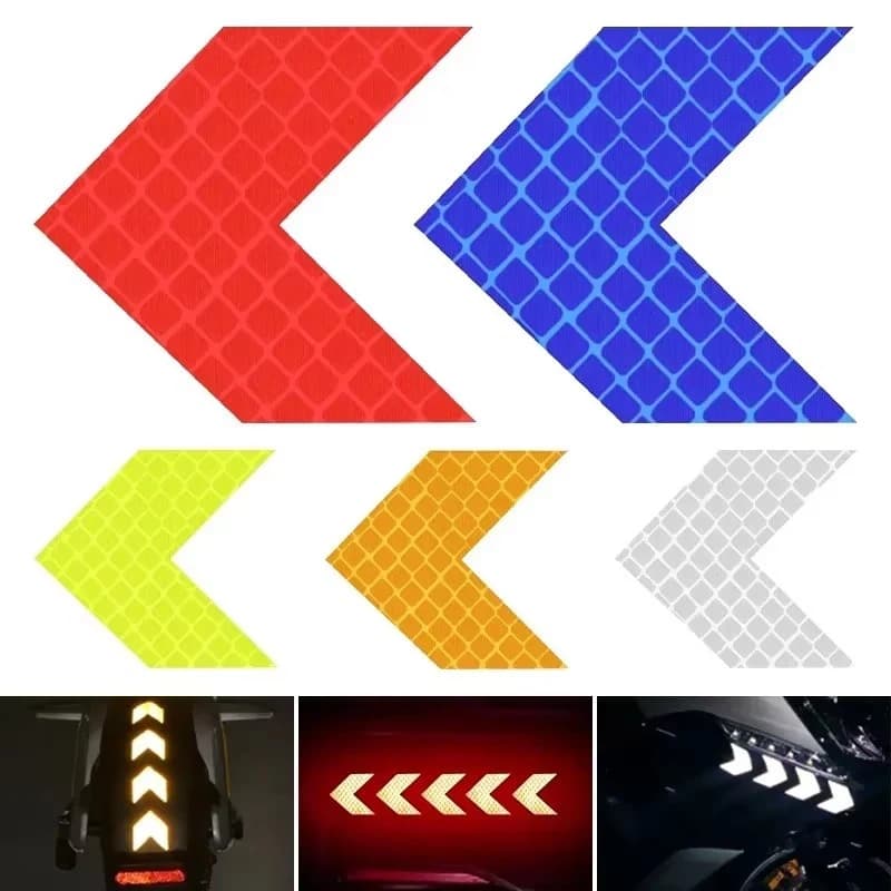 1-5Set Bike Frame Sticker Arrow Reflective Sticker Car Motorcycle Bicycle Decal Safety Cycling Reflective Tape Bike Accessories
