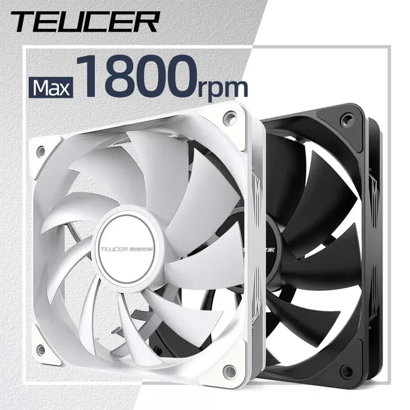Teucer 12 cm Ventola del telaio Controllo PWM 1800 giri/min Silenzioso Case del computer CPU Cooler Dissipatore di calore Ventilador Radiatore dell'acqua Ventola di raffreddamento da 120 mm