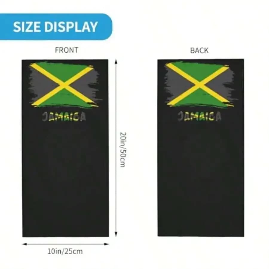 Jamaica Flag Neck Gaiter Scarf Face Mask UV Protection Unisex Adult