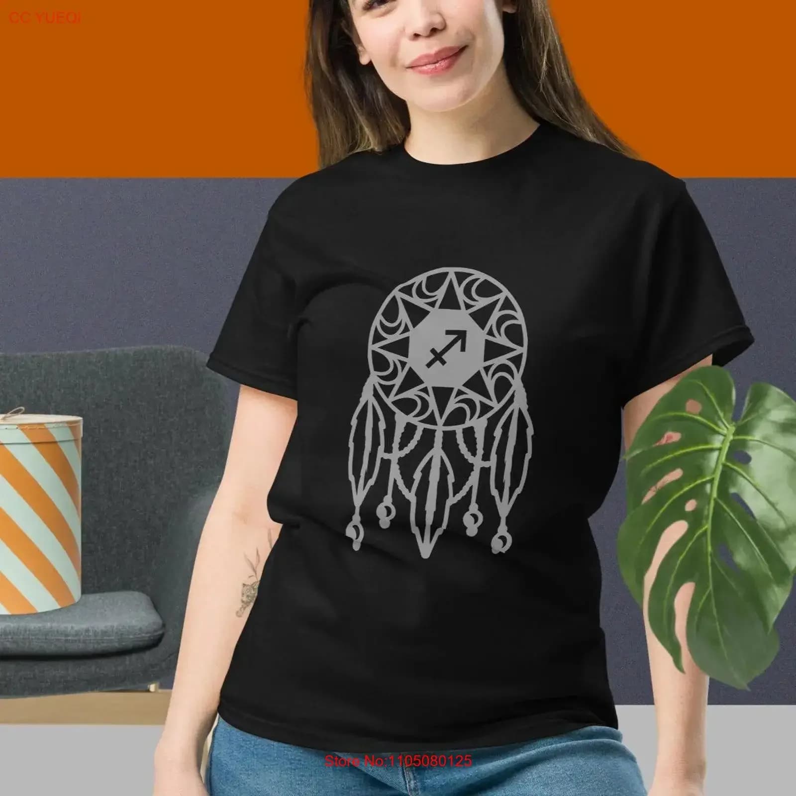 Sagittarius T Shirt Dreamcatcher Zodiac Astrology Birthday vintage Washed Stylish Versatile Soft homme fashion Stretched
