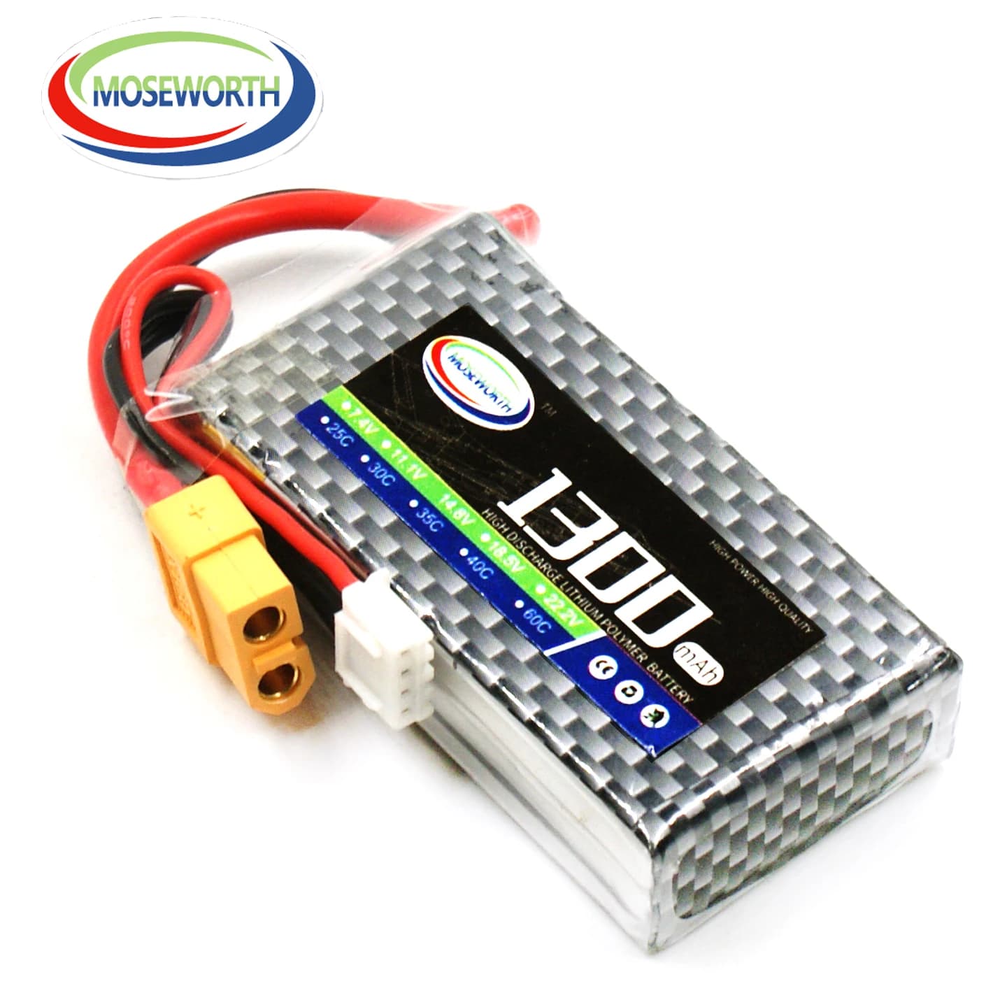 2S 3S 4S 5S 6S 1300mAh batteria Lipo 7.4V 11.1V 14.8V 18.5V batterie Lipo XT60 spina per RC Car Truck Buggy FPV droni aereo