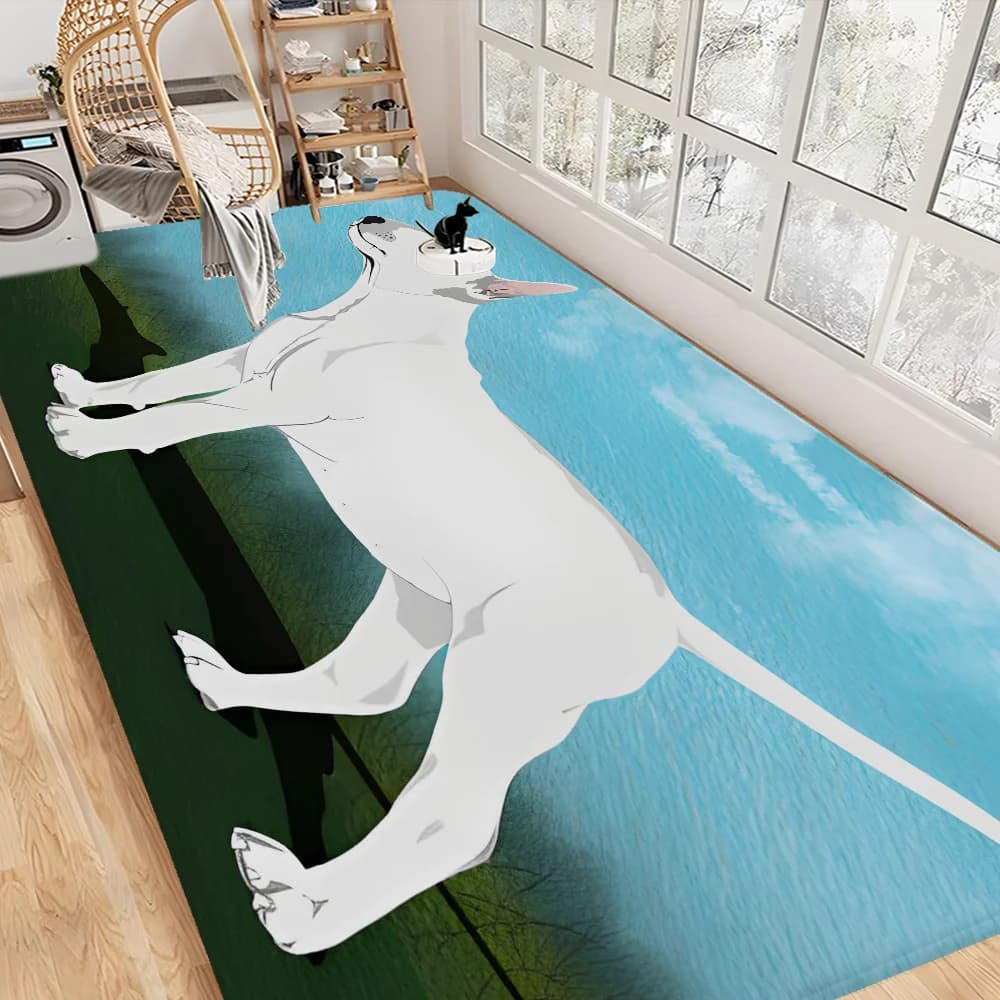 B_Bull T-Terrier Tappeti lunghi per cani carini Zerbino per la casa in stile nordico Tappetini per bagno-WC Tappetino per arredamento camera da letto per hotel