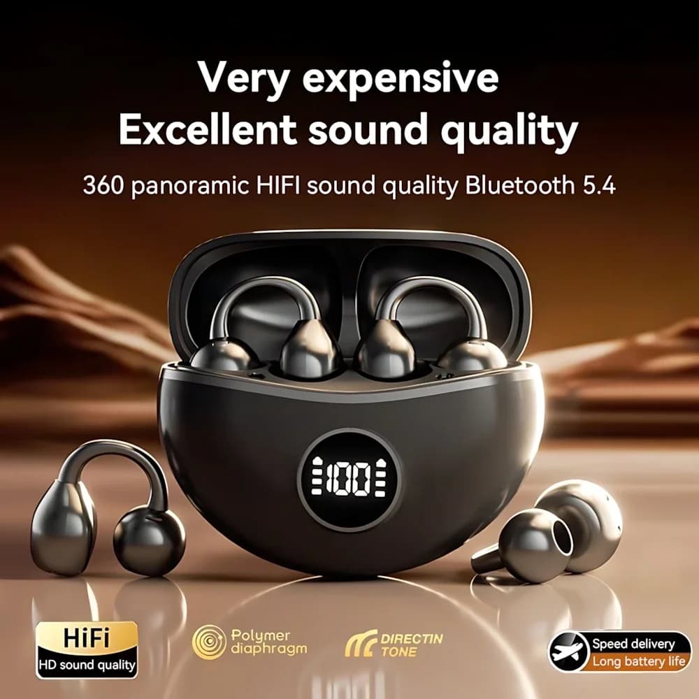 Auricolari originali OWS con clip auricolare Bluetooth 5.3 auricolare wireless ENC HD chiamata cuffie con riduzione del rumore auricolari sportivi per iPhone