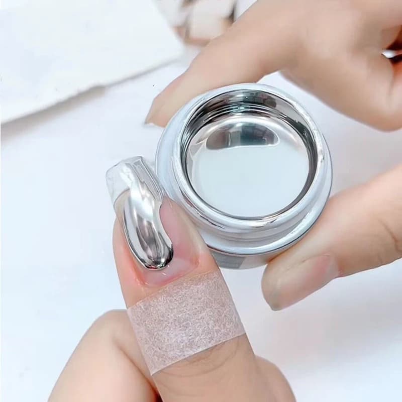 8 g/barattolo SuperBright Argento/Oro Specchio Metallico Pittura Smalto per unghie Disegno Linee di fiori Lacca per unghie UV Soak Off Gel Polish