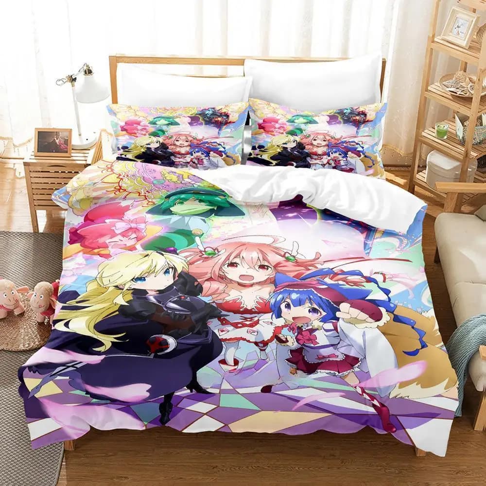 3d Kawaii Anime Matoi The Sacred Slayer Bedding Set Single Twin Full Queen King Size Bed Set Adult Kid Bedroom Duvetcover Sets