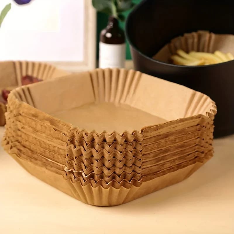 50/100 pcs Silicone Oil Paper Square Air Fryer Suitable for Most Air Fryers Air Fryer