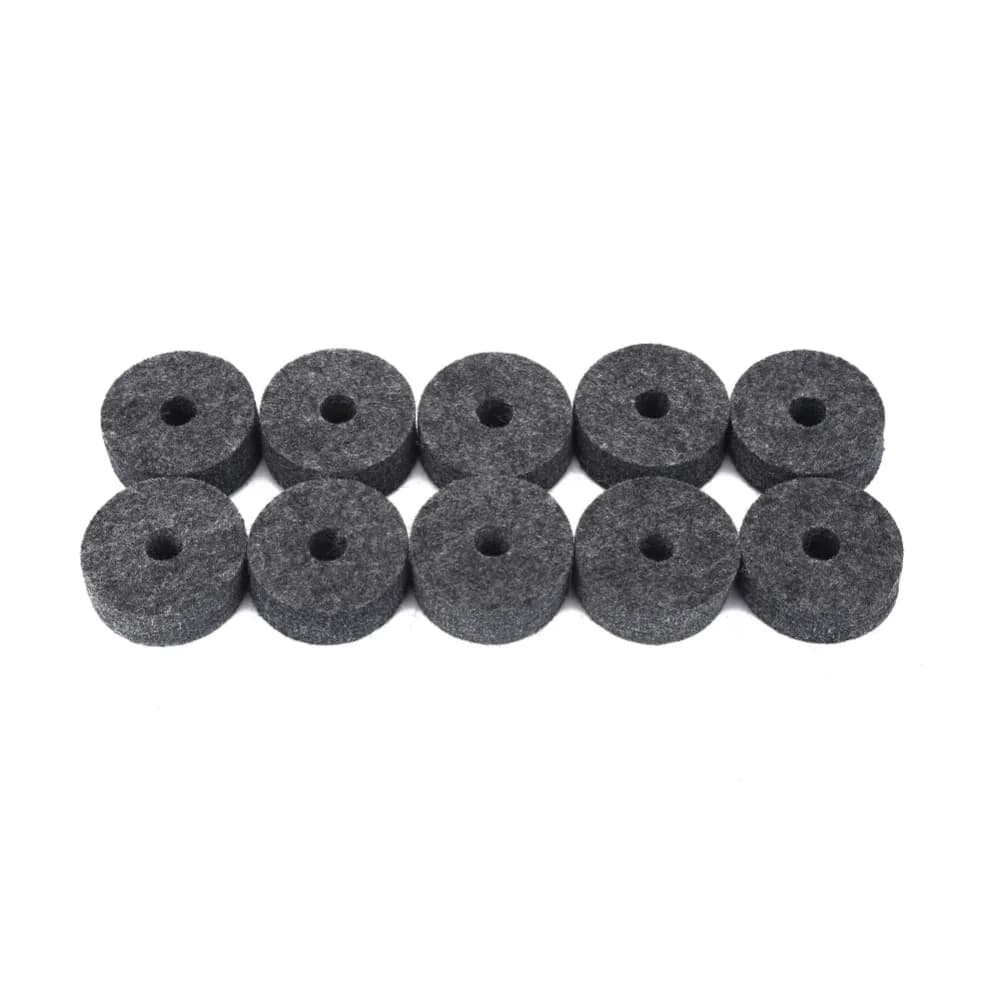 10 pezzi morbidi ​ 40 mm ​ Dischetti in feltro per piatti ​ Rotondo ​ Grigio/Nero ​ ​ Set di rondelle in feltro per rondelle in feltro per piatti ​ ​ Sostituzione in feltro per batteria