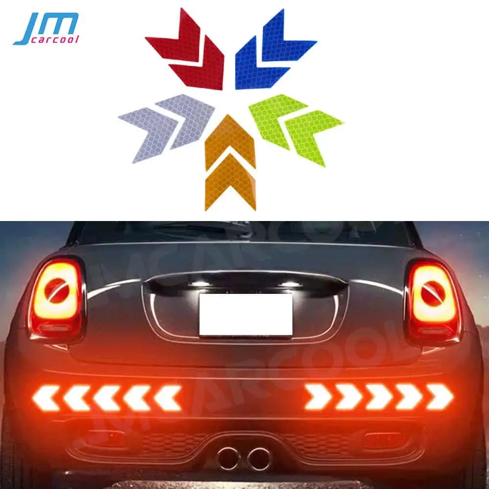 10PCS Brake Reflective Adhesive Tape Wall decal Decalcomania Warning Warning Tape Reflective Truck Tape Moto Bicycle