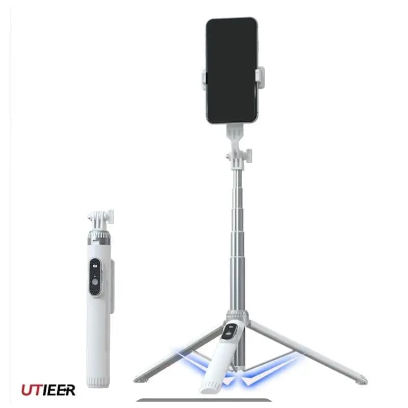 Supporto per streaming live mobile treppiede tubo in lega di alluminio 1,6 m selfie stick telecomando Bluetooth