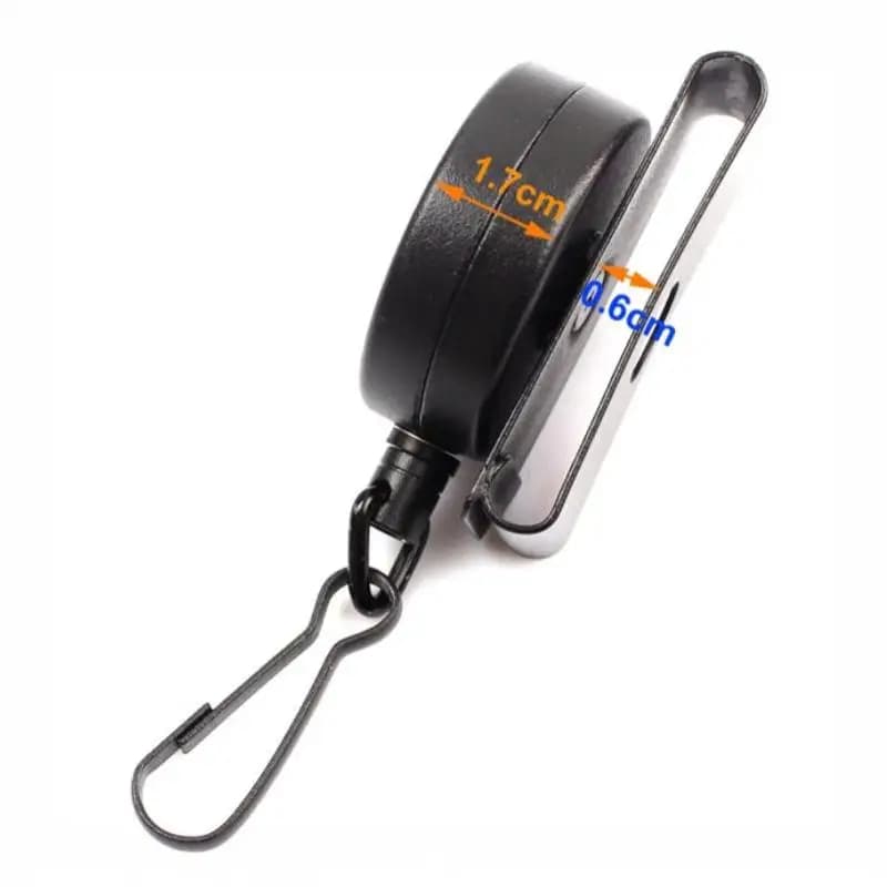 Anti Loss Retractable Easy Pull Keychain With Belt Clip Steel Wire Rope High Rebound Elastic Keyring