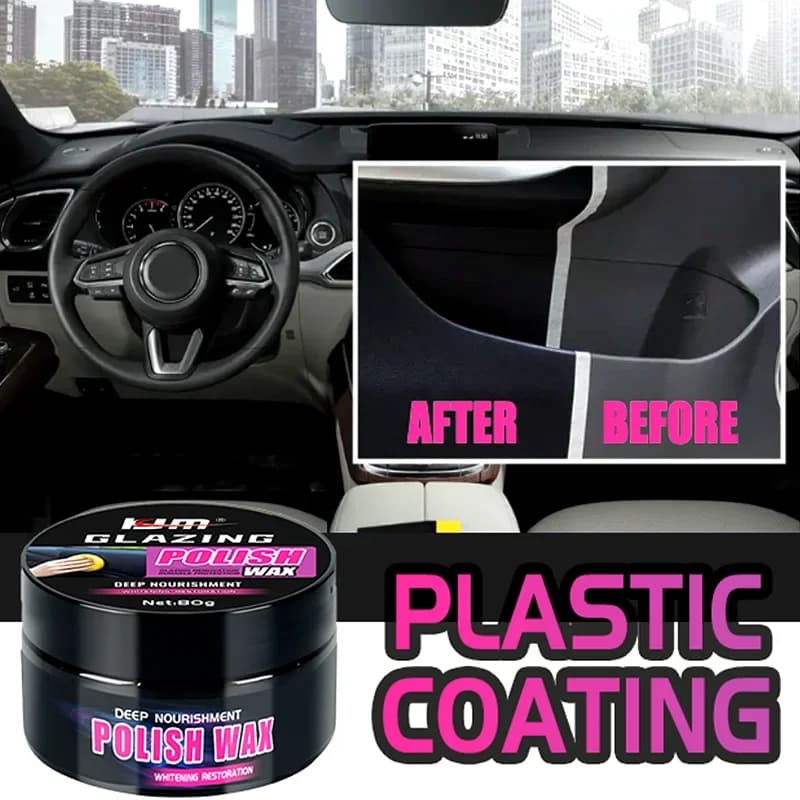KJM Ultimate Kit per rinnovamento interni auto: cera lucidante per potenziatore e manutenzione di lucentezza a lunga durata per riparazioni interne