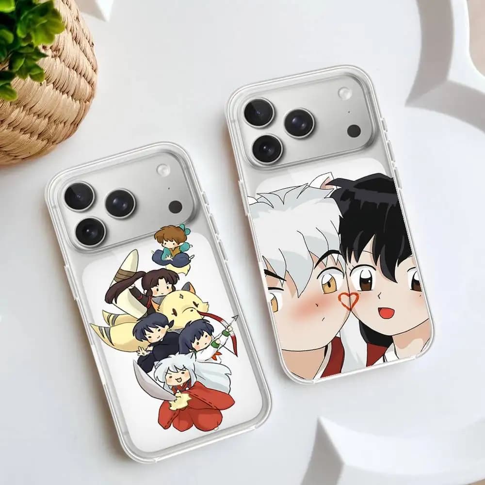 Cover Morbida Trasparente Anime Inuyasha Sesshomaru per iPhone 17 16 15 12 11 Pro Max 14 Plus 13 Mini