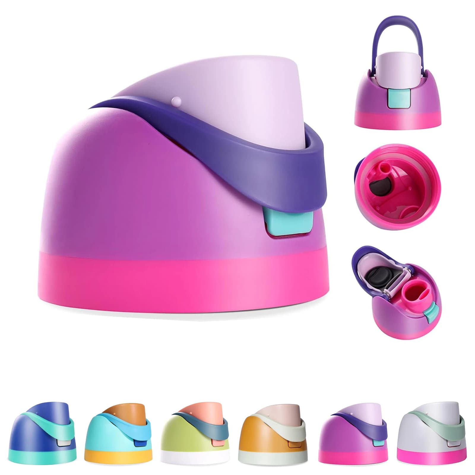 Replacement Lid , Compatible with Cup 16oz 24oz 32oz 40oz, One Button Water Bottle Top Lid Replacement Accessory, Leakproof