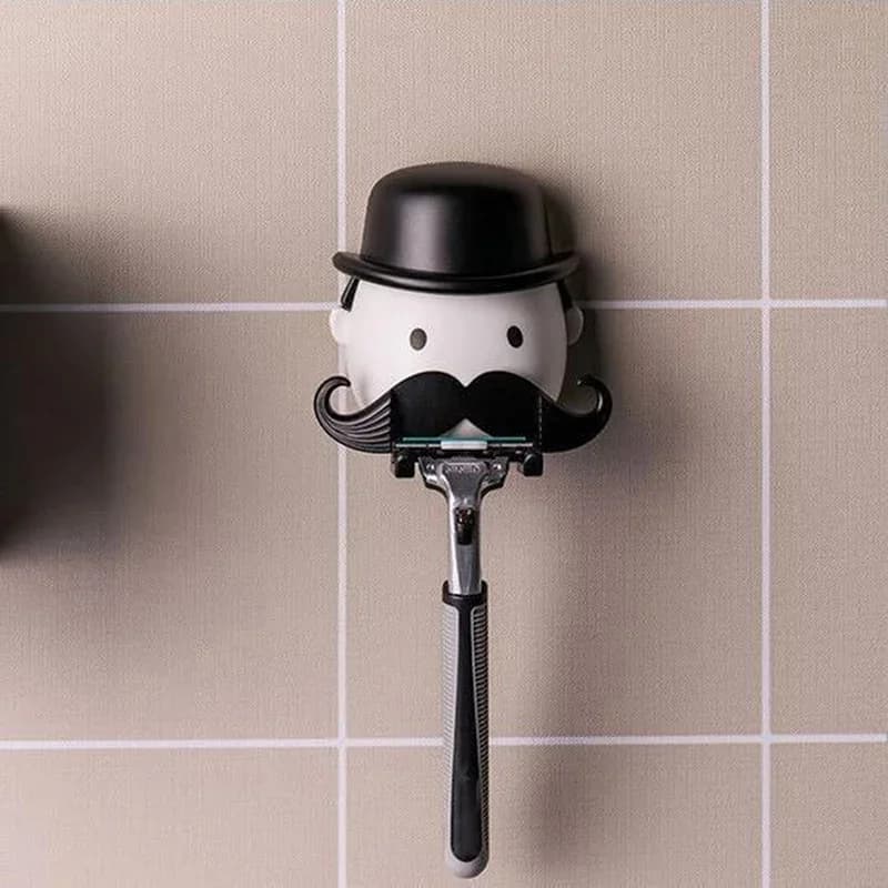 1PC Home creativity free beard razor rack wall mounted suction cup bathroom razor rack storage hooks