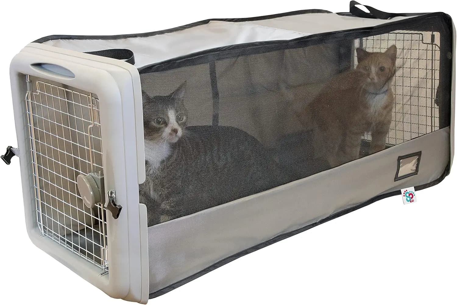 Cuccia Portatile Pop-Up per Gatti, Gabbia da Viaggio Impermeabile con Sistema di Raccolta Letame
