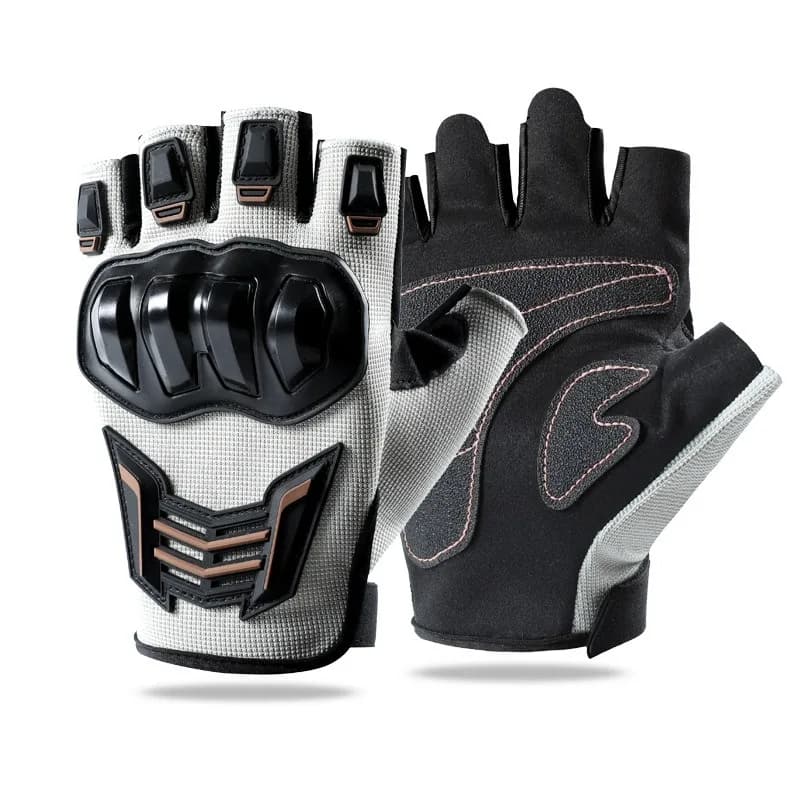 Motorcycle Gloves Half Fins Wear Resistant Breathable Anti-slip Anti-Drift Electric Bike Gloves Outdoor Cycling