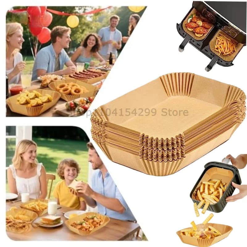 Air Fryer Paper Accessories Disposable Liners Non-Stick Airfryer Baking Papers Non-stick Parchment Paper Cooking Roasting Microw