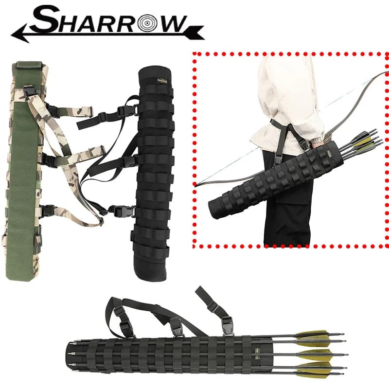 Arrow Quiver 60*11*8cm Waterproof Nylon Multifunction Bag Backpacks Satchel for Recurve/Compound Bow Archery Hunting Shooting