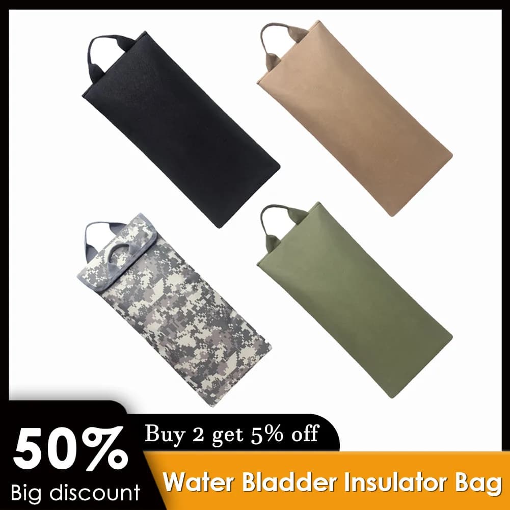 Manicotto isolante per vescica d'idratazione Borsa termica isolata Custodia leggera per borsa in tessuto Oxford per vescica d'acqua da 2-3 litri
