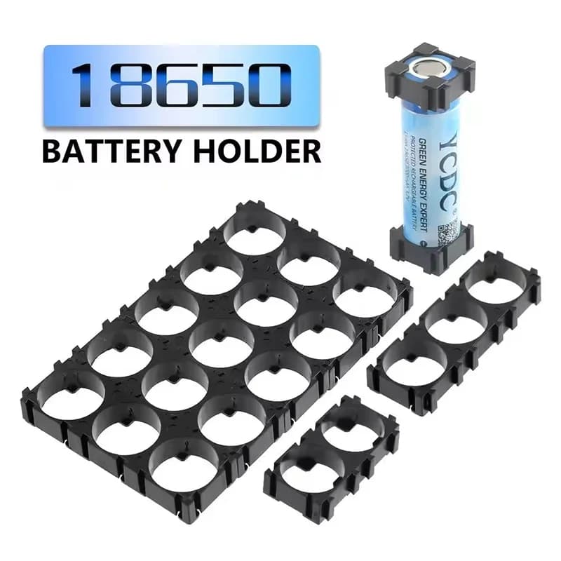 100Pcs 18650 Battery Holder Plastic Cell Spacer Bracket Cylindrical Battery Stand For DIY Lithium Battery Pack Fixed Assembly