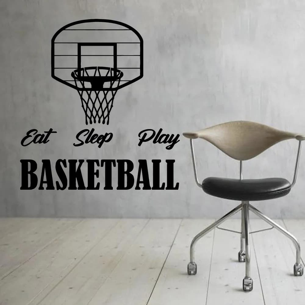 1PC Hot Sale Basketball Wall Decals Pvc Mural Art Diy Poster For party decoration Diy Pvc Home Decoration Accessories