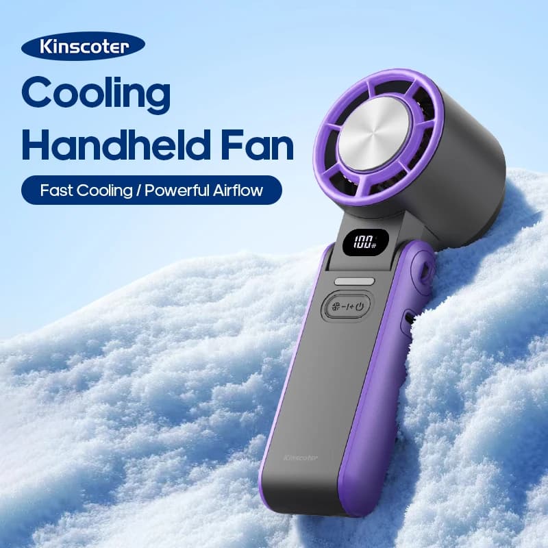 Nuovo ventilatore pieghevole ricaricabile con raffreddamento ad aria 3600mAh Mini ventilatore portatile portatile 100 velocità Turbo Wind continuo per viaggi all'aperto