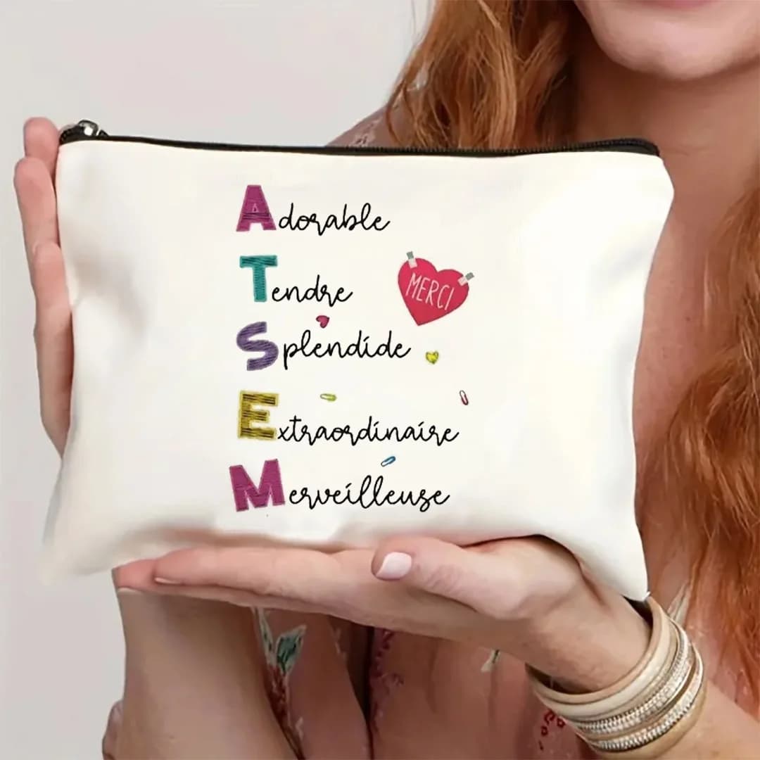 Sono l'Artem migliore del mondo, borsa per il trucco con motivo francese, adatta per feste e regali di laurea, borsa da viaggio per il trucco