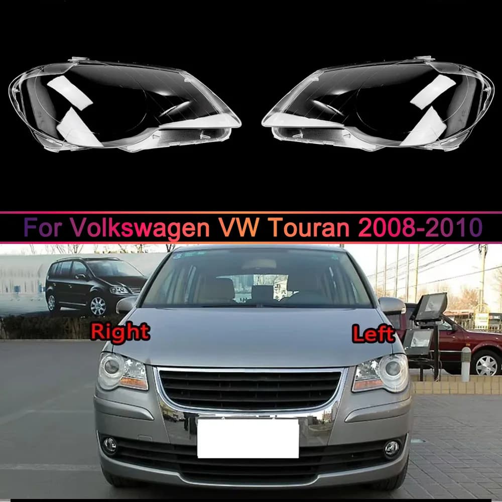 For Volkswagen VW Touran 2008 2009 2010 Headlight Cover Transparent Lampshade Lens Lamp Shell Plexiglass Auto Replacement Parts