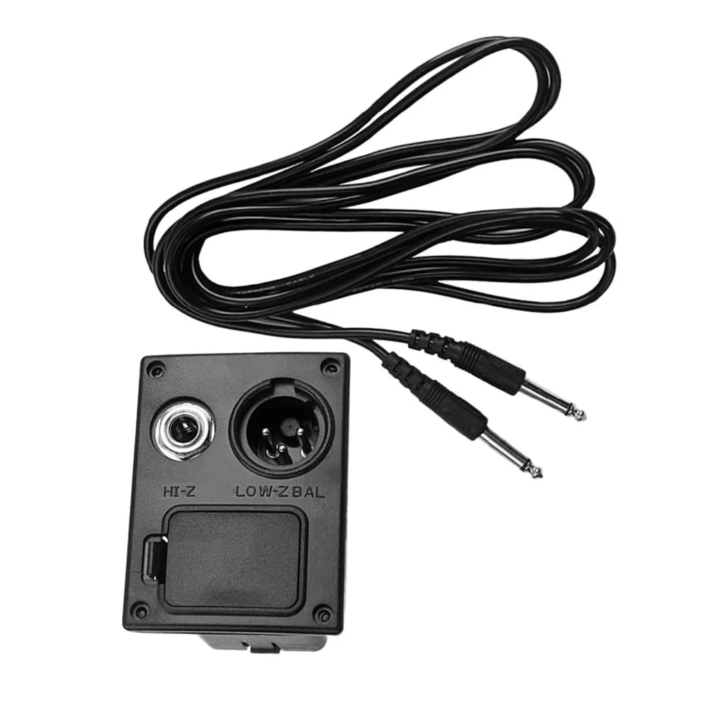 Supporto per Batteria 9V in Metallo con Circuito di Saldatura, Jack a 4 Pin, Uscita 635mm per Pickup Attivo Equalizzatore per Chitarra, Basso, Ukulele