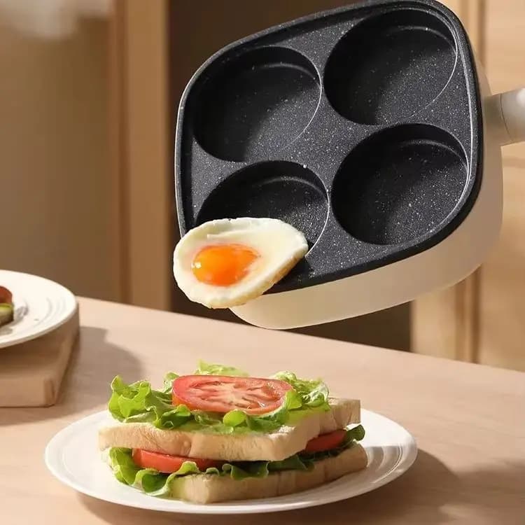 Intelligent temperature control, fryer, new non-stick flatbed machine, breakfast, fryer, four-hole omelet, crafts