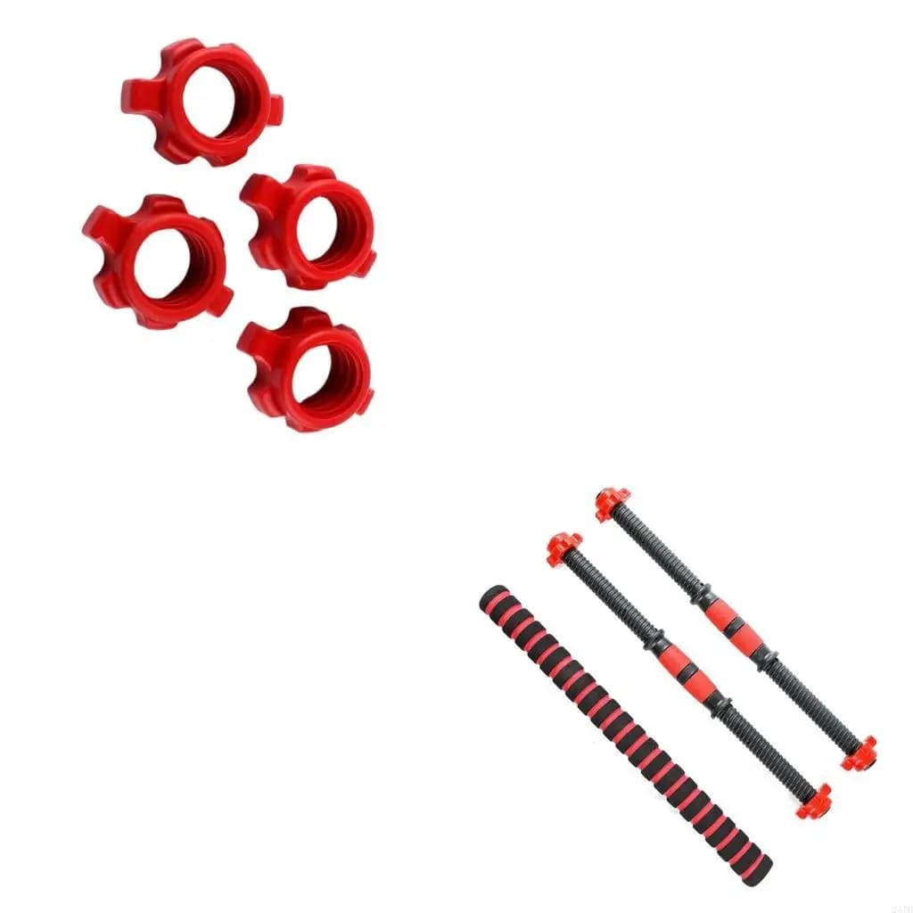 4 pcs Professional Manubri Auction Dado Spinlock Collars Plastic Anti-slip Hexagon Dado for Manubri Lifting Weights