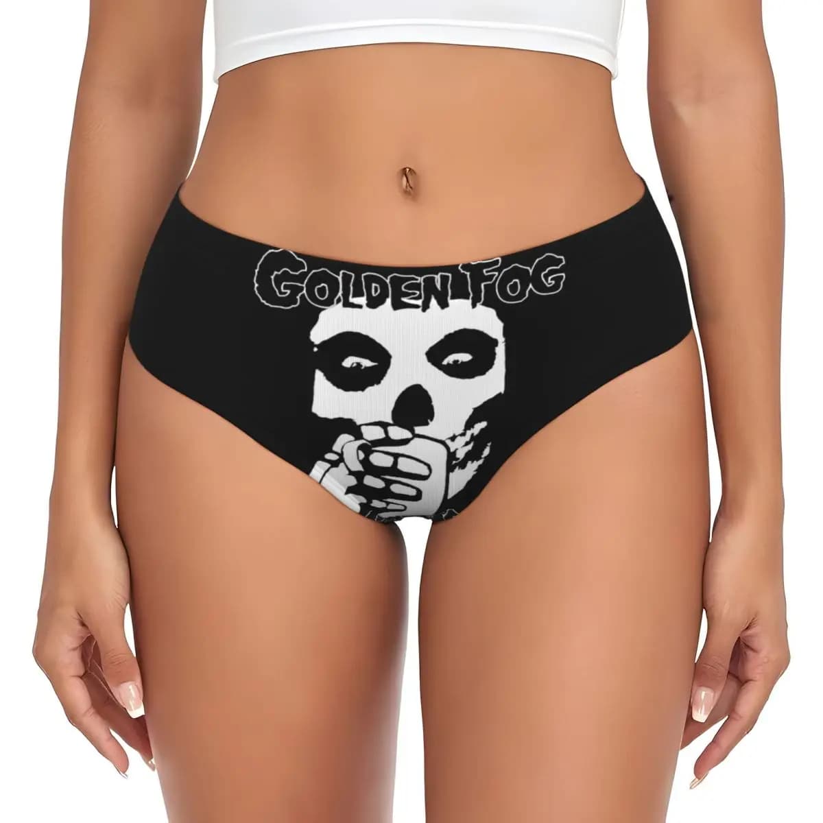 Mutandine personalizzate Misfits Horror Punk Rock Band, biancheria intima elasticizzata traspirante da donna, regali di San Valentino