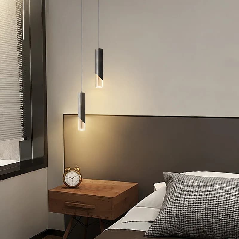 LED Crystal Pendant Light Luxury Restaurant Bar Display Window Bedroom Bedside Warm Long Strip Creative Pendant Light