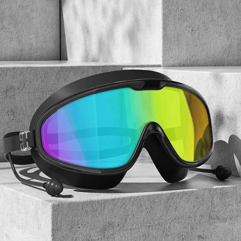 Adult swimwear with large electrolytic/antivaho frame and anti-ultraviolet/optic safety/accessories for swimming