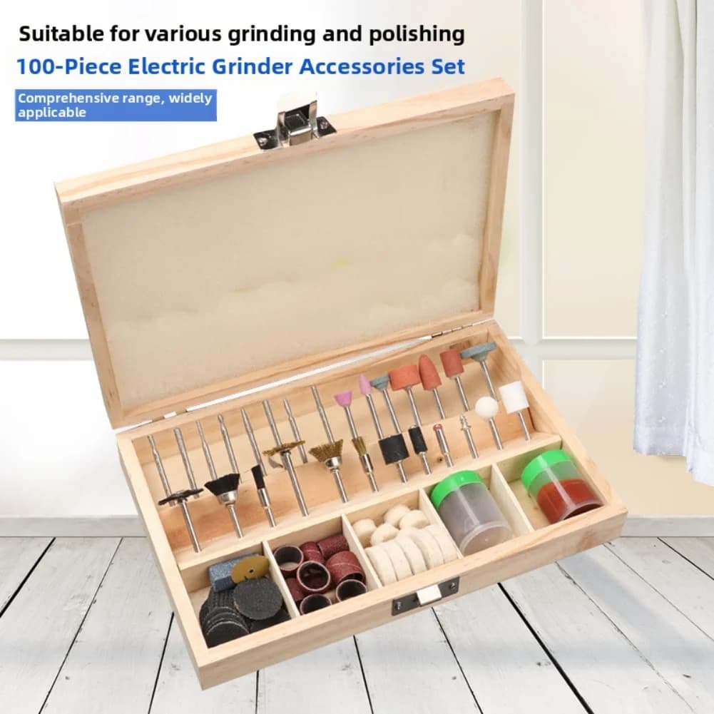Kit di lucidatura elettrica per restauro e intaglio di lavori metallici in legno fai-da-te include pietre abrasive e carta vetrata