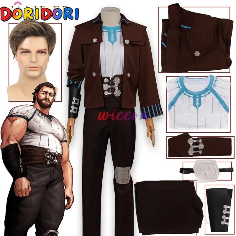 Arcane Vander Cosplay Costume Uniform Outfits Halloween Jacket Shirt Pants Full Set Men Carnival Roleplay Suit