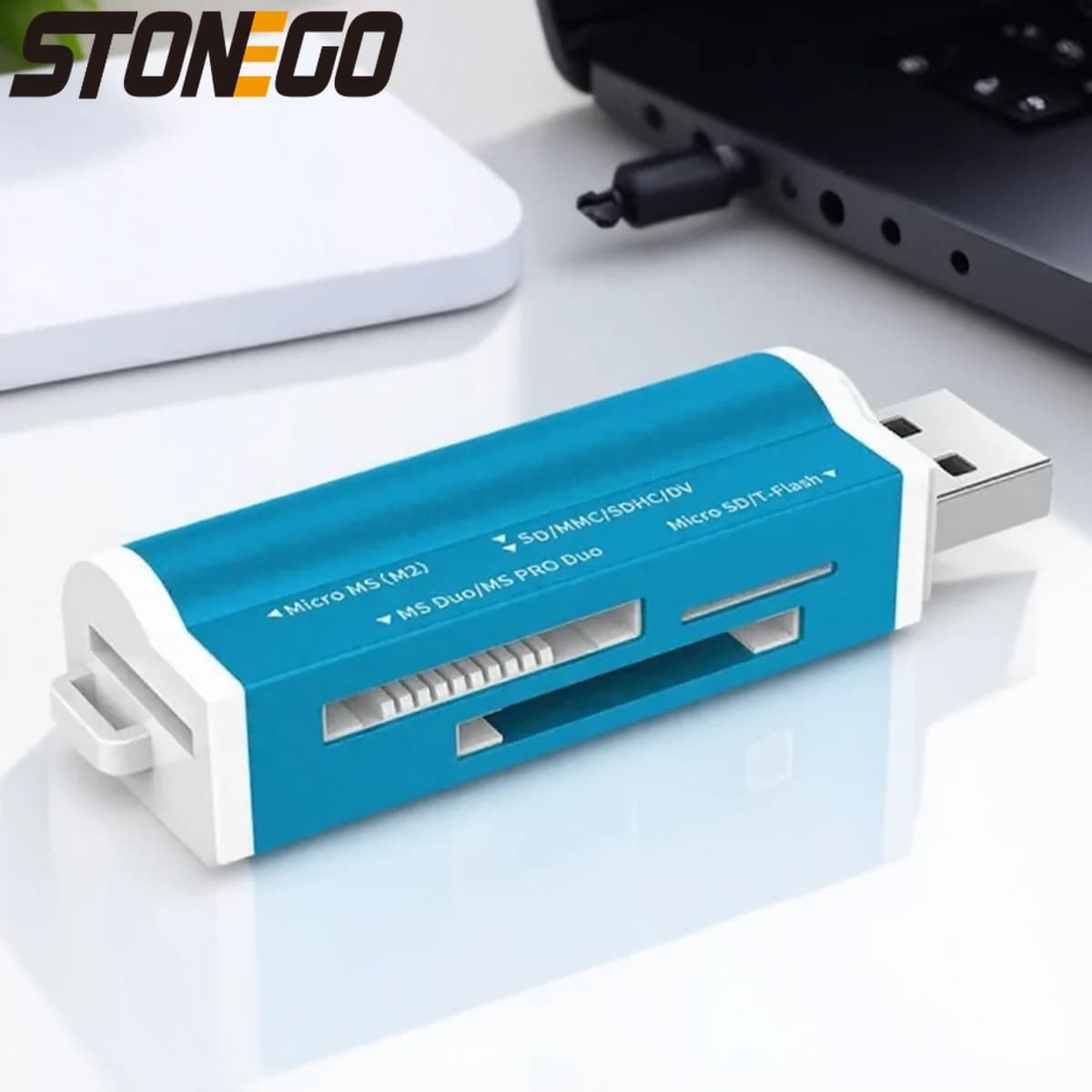 Lettore di schede di memoria multi USB 2.0 compatibile con Micro SD T-Flash MMC SDHC MS PRO DUO TF M2 Stick