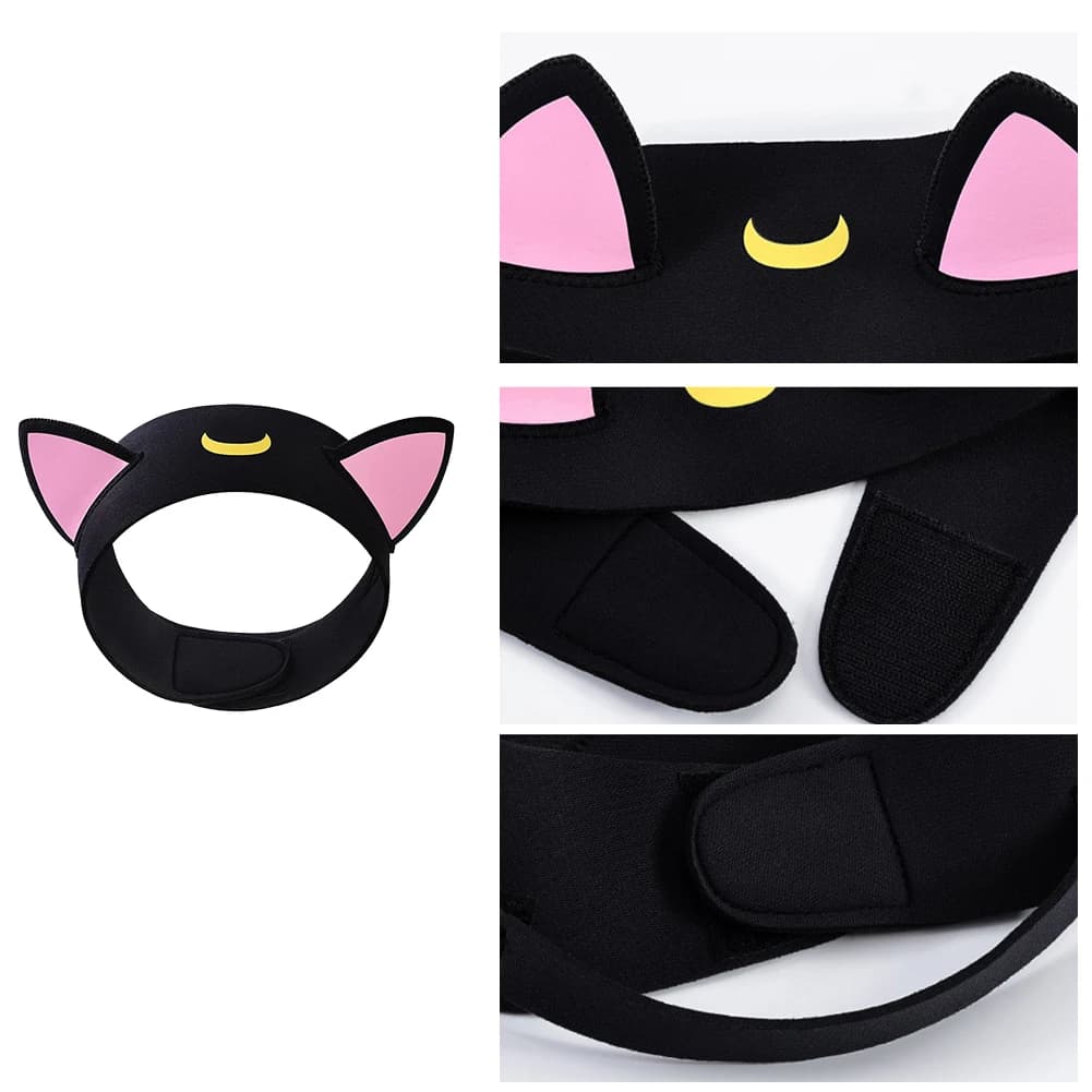 Orecchie di gatto 3mm Neoprene Fascia per immersione Fascia per capelli regolabile Fascia di protezione per capelli Cappuccio per muta per lo snorkeling Surf