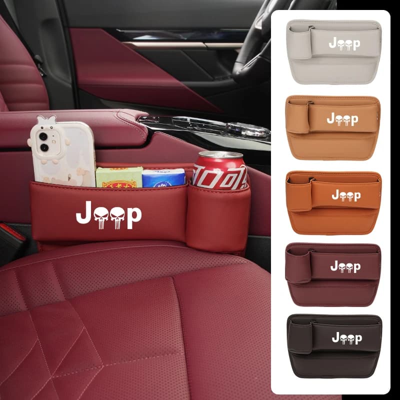 Car Seat Gap Organizer Storage Box Cup Phone Holder Interior Accessories For Jeep Grand Cherokee Compass Patriot Renegade